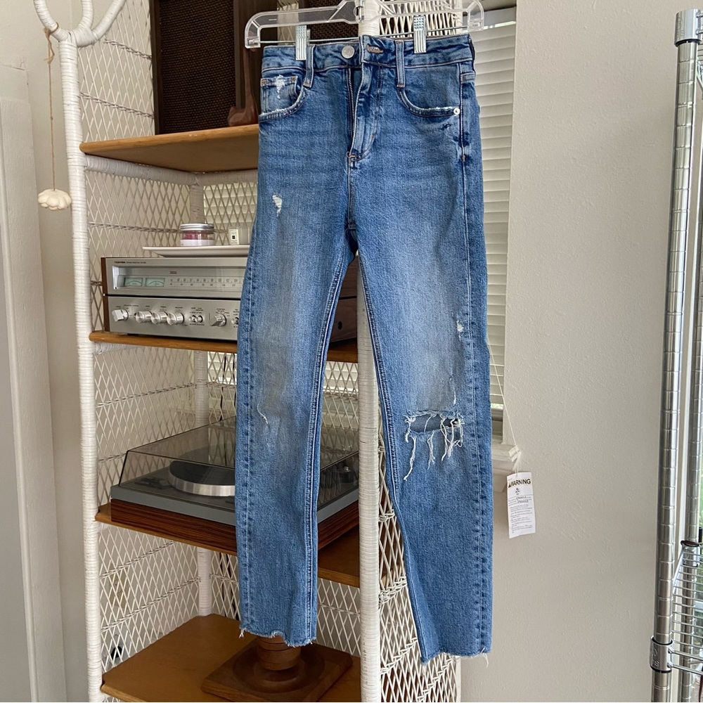 Zara straight jeans size 0
